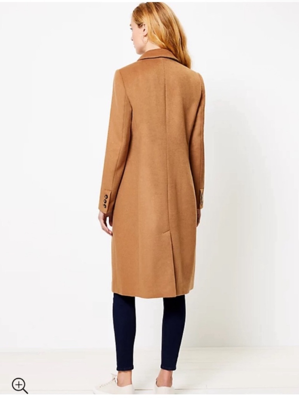 LOFT Double-Breasted Camel Trench Coat - Picture 3 of 4